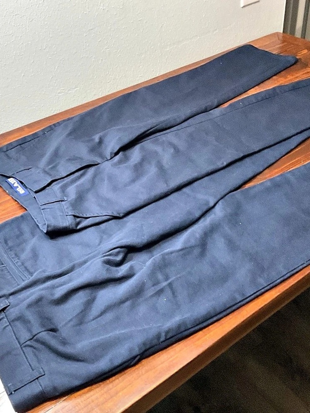Lot x2 French Toast Relaxed Fit Adjust Waist Double Knee Navy Twill Pant Size 12